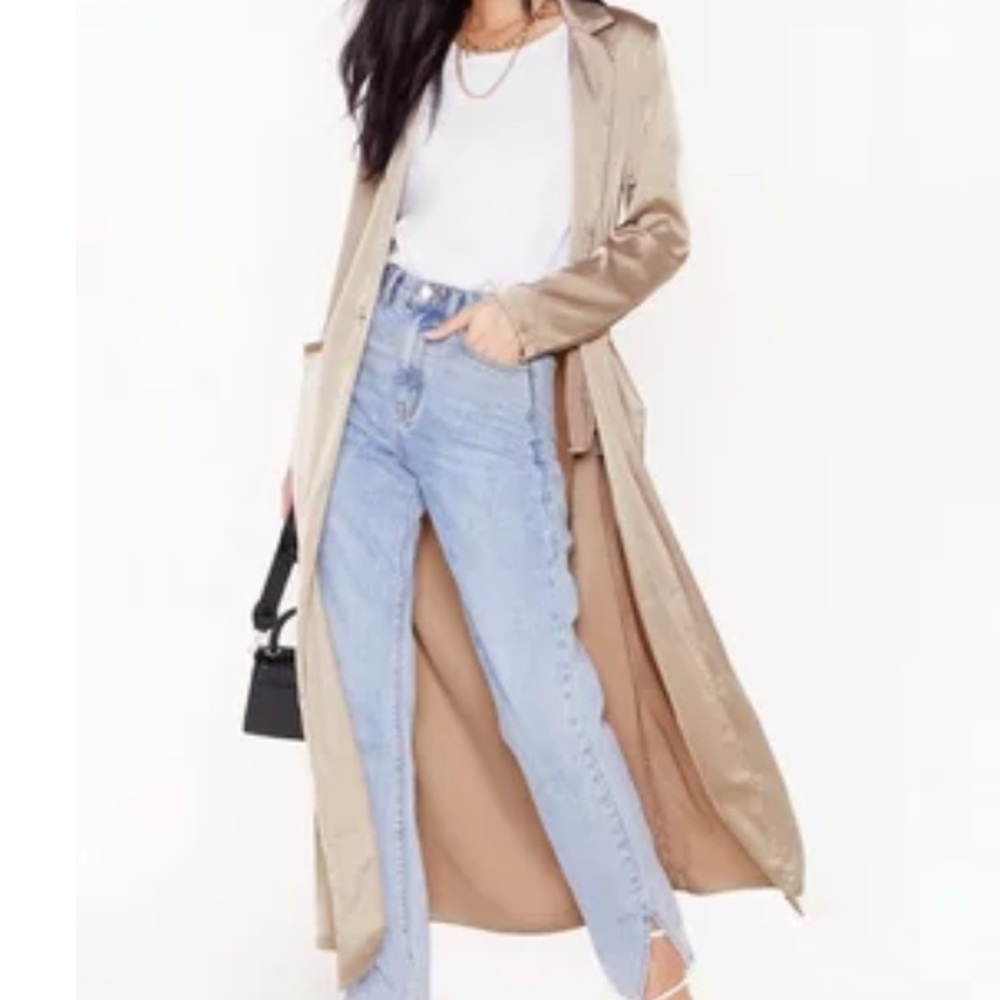 Satin long duster